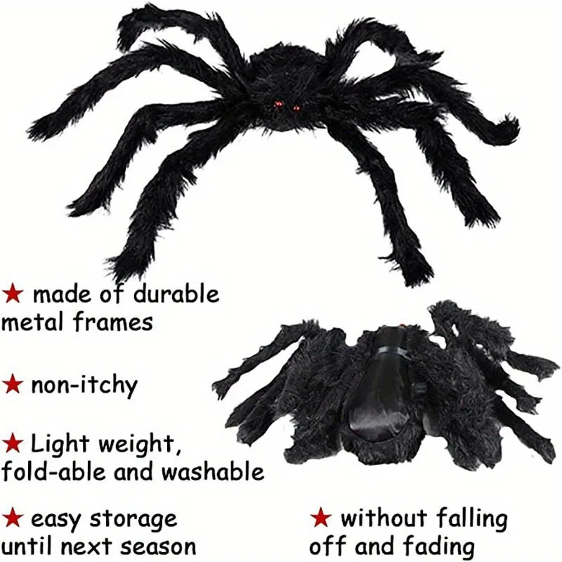 CreepyCrawl – Riesige Schwarze Halloween-Spinne für dein Spukhaus