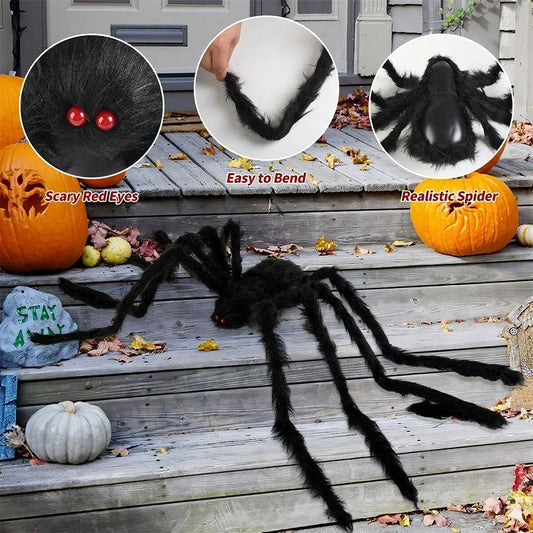 CreepyCrawl – Riesige Schwarze Halloween-Spinne für dein Spukhaus