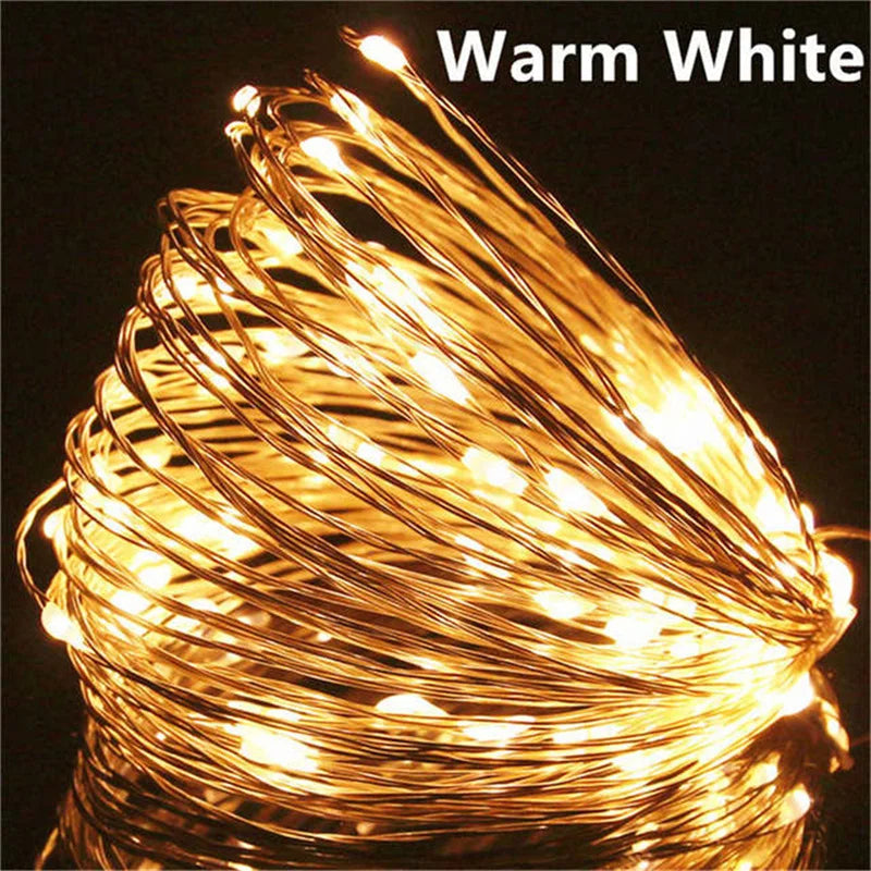 LumiWire™ – 20m USB LED Kupferdraht-Lichterkette für Innen & Außen