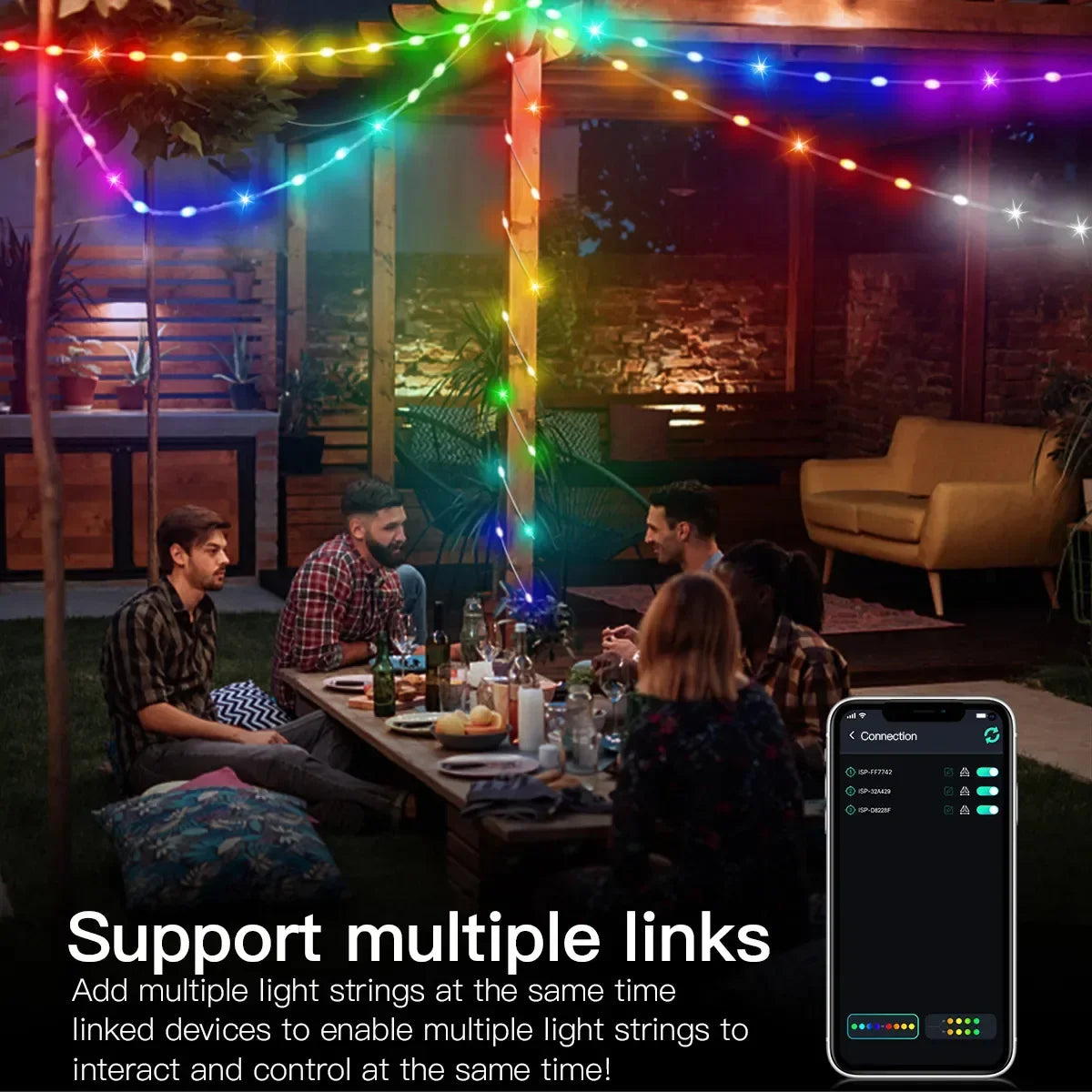 GlowSync – RGBIC LED Lichterkette mit App-Steuerung & Musikmodus