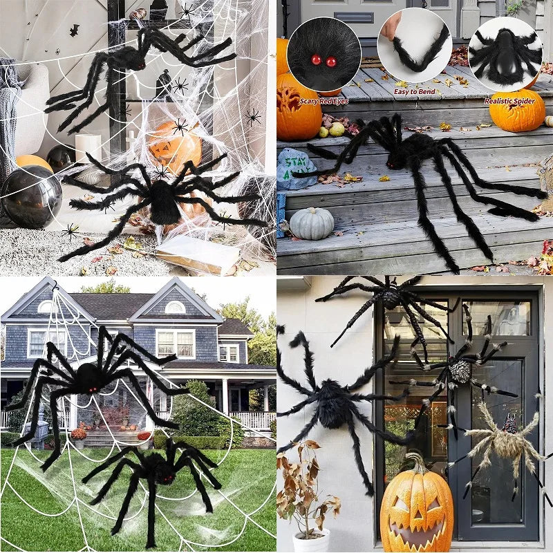 CreepyCrawl – Riesige Schwarze Halloween-Spinne für dein Spukhaus