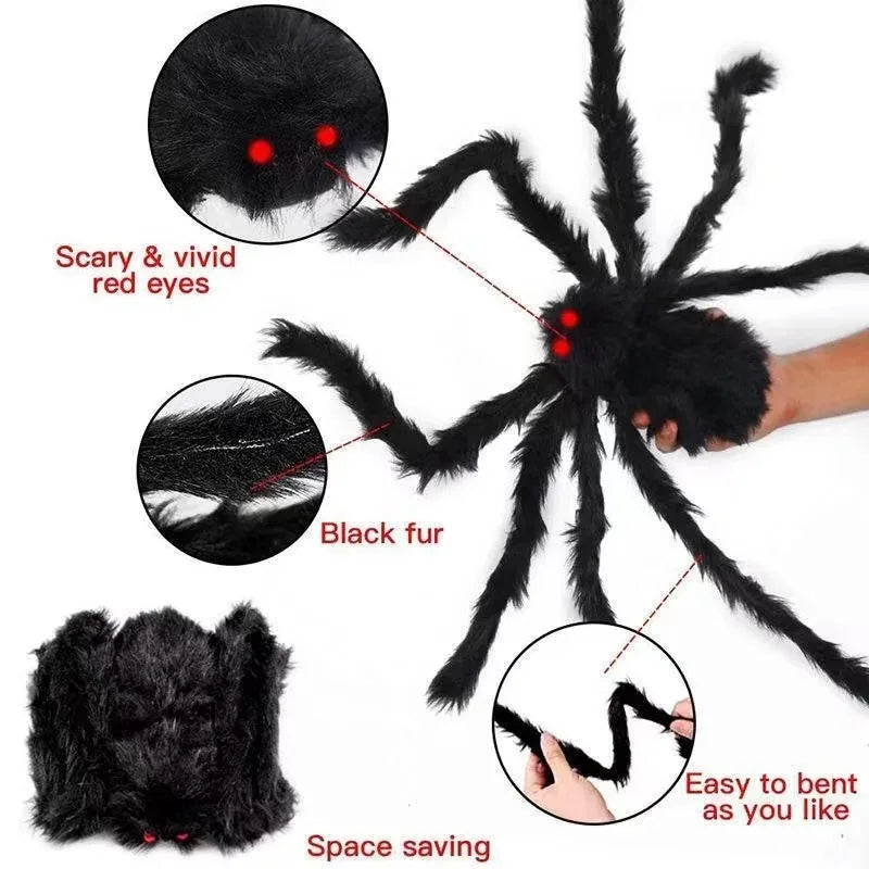 CreepyCrawl – Riesige Schwarze Halloween-Spinne für dein Spukhaus